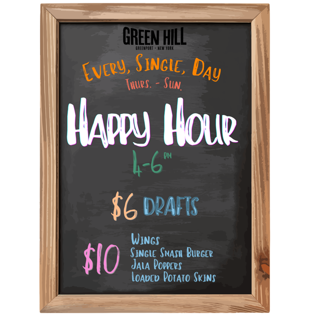 Happy Hour 4 - 6PM