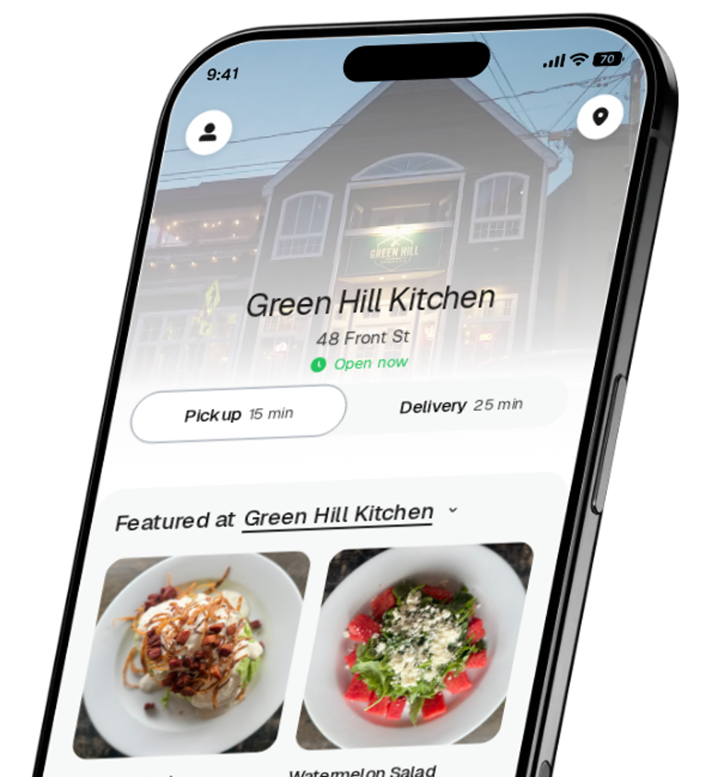 Green Hill Kitchen app preview